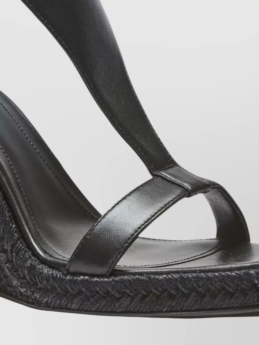 Balmain Sandals Ankle Strap Leather Upper Nylon