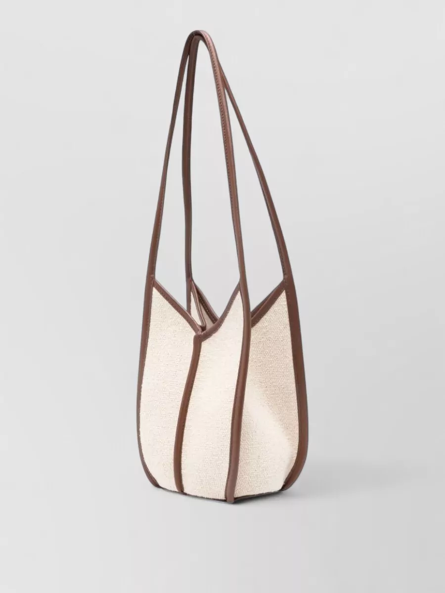 Hereu Calella Canvas Bucket Shoulder Bag Nylon Silk