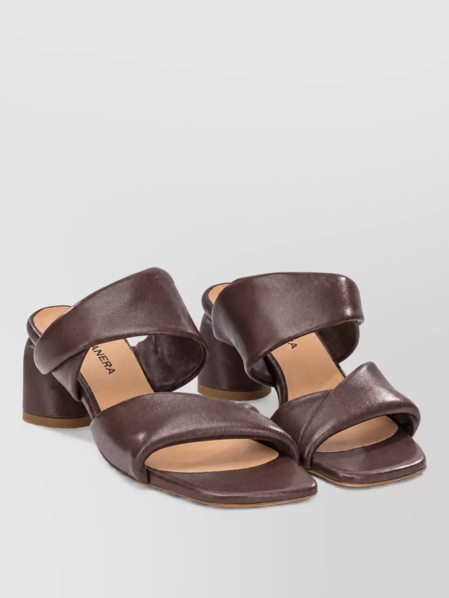 Halmanera leather heeled mules
