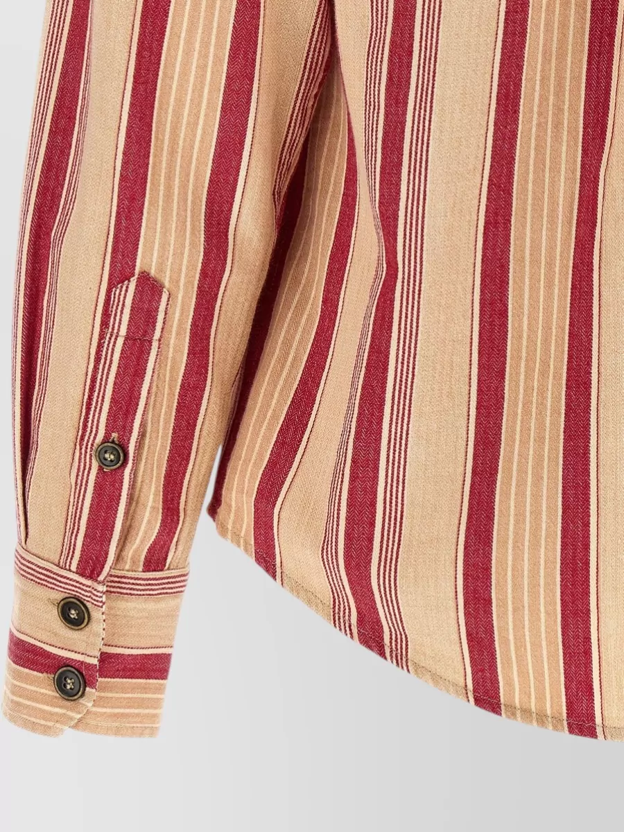 Isabel Marant Etoile Striped Cotton Shirt Jacket