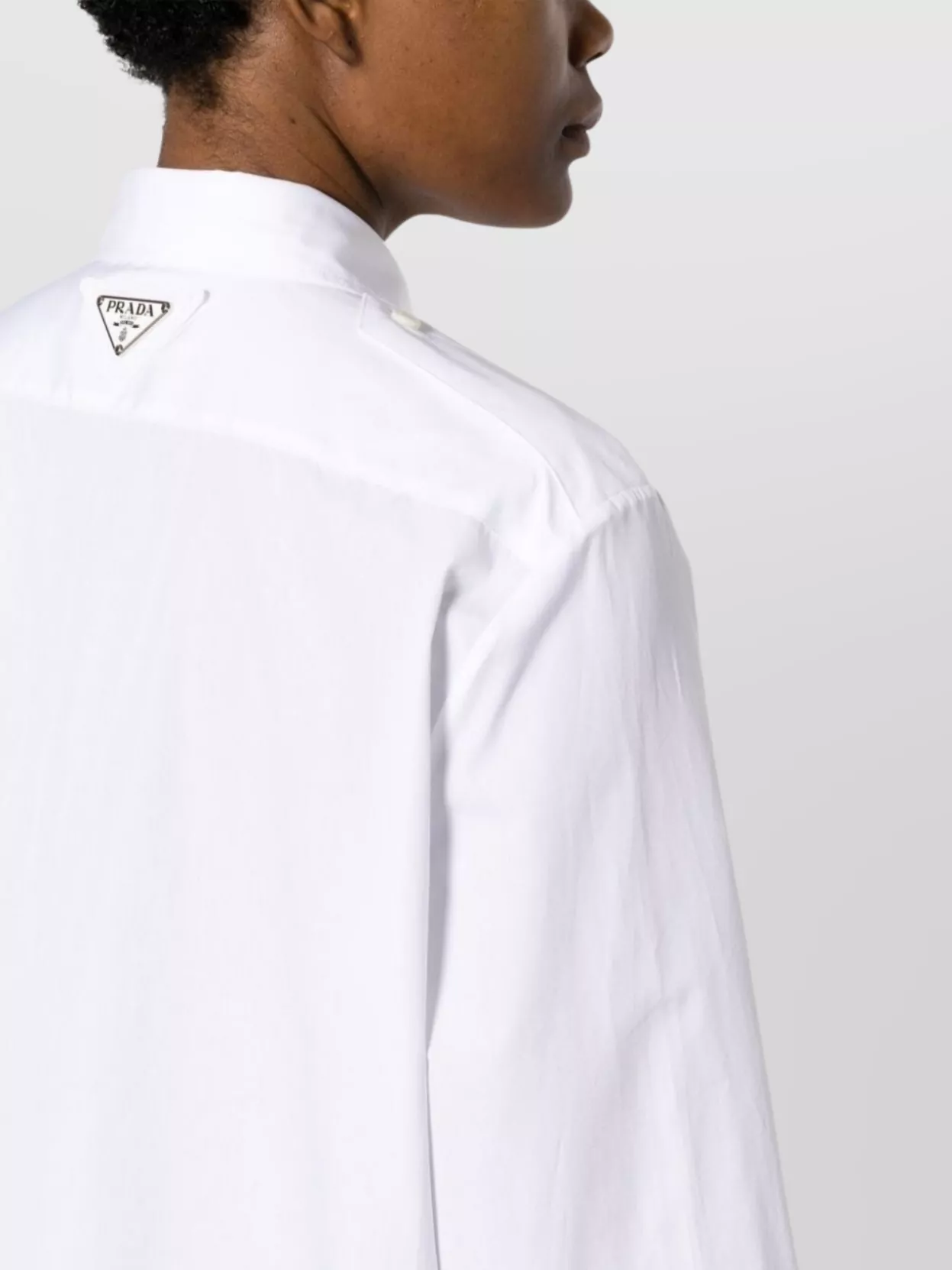 Prada Crystal Buttoned Cotton Shirt