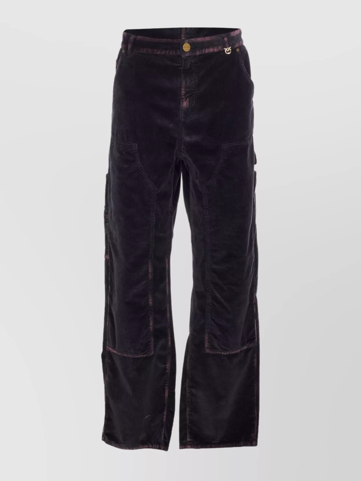 Pinko Cargo Trousers With Pockets And Loops In Purple