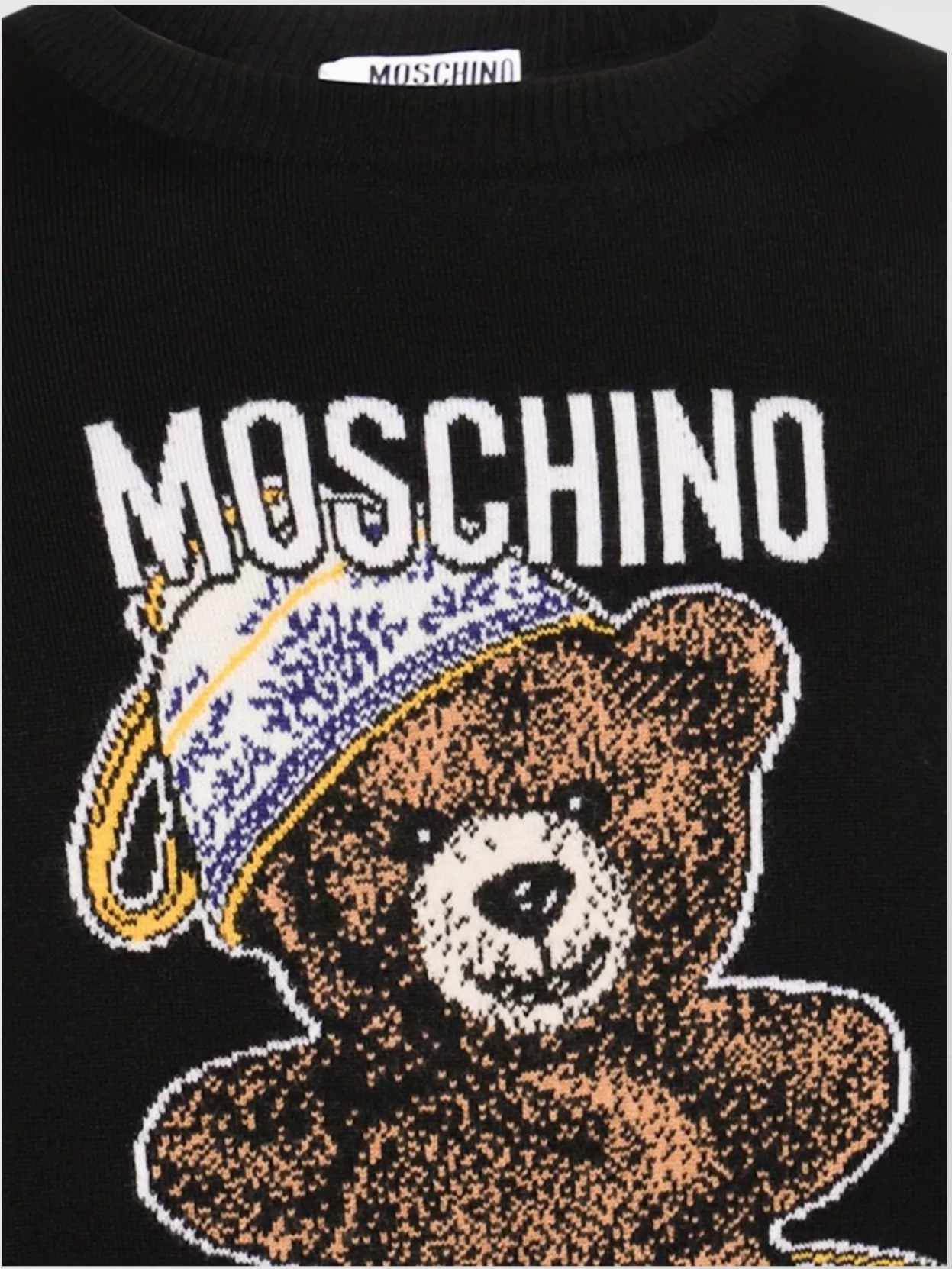 Moschino Crewneck Graphic Sweater Long Sleeves