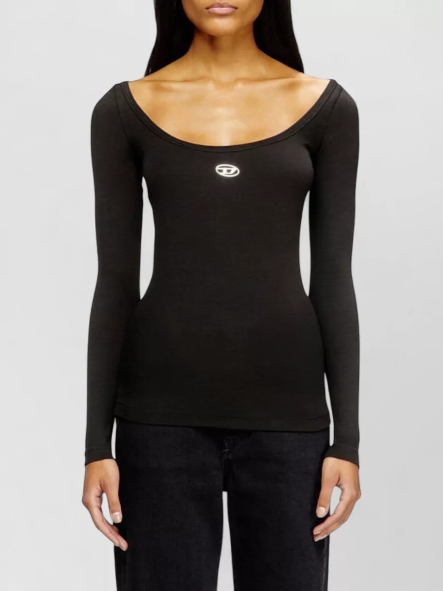 Diesel Cotton Fine-Knit Slim-Fit Long-Sleeve Top