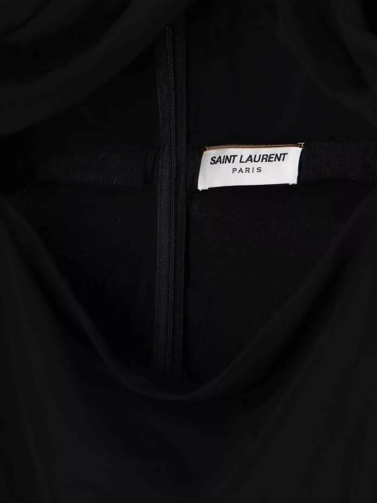 Saint Laurent Draped Knee Length Dress With Long Sleeves