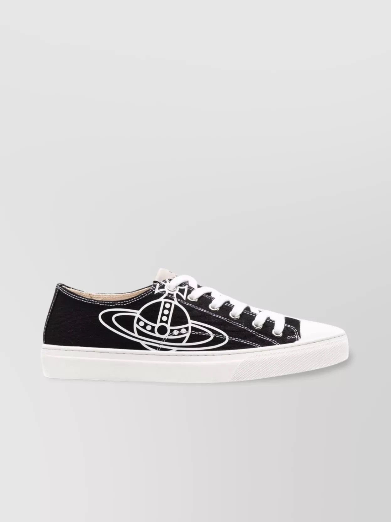 Shop Vivienne Westwood Rubber Sole Logo Low-top Sneakers In White