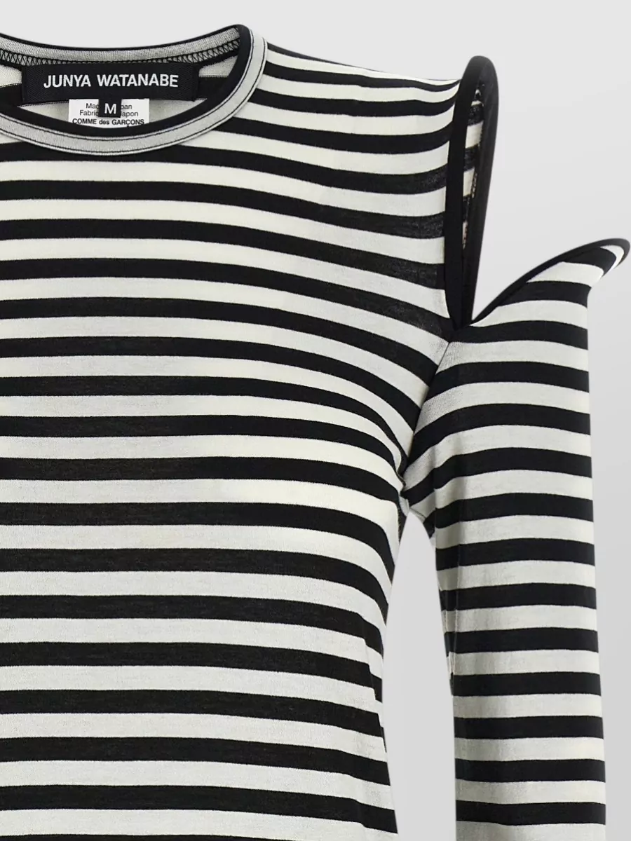 Junya Watanabe Striped Cutout Long-Sleeve T-Shirt