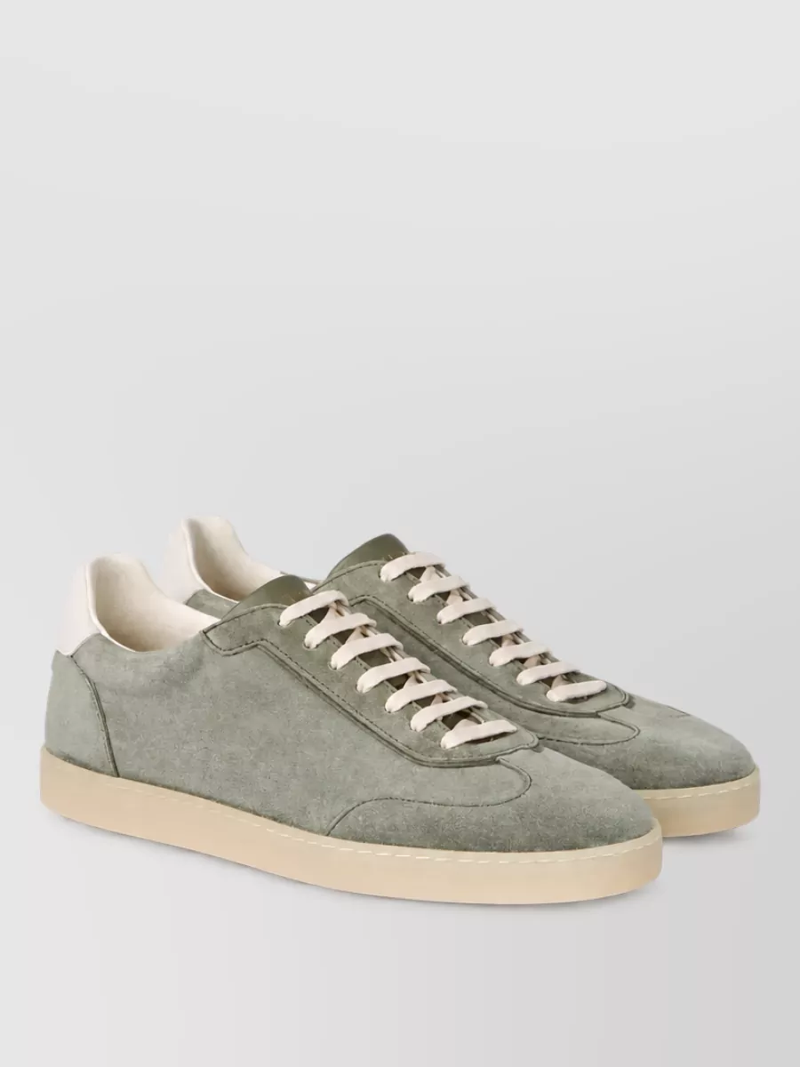 Brunello Cucinelli suede lace-up trainers