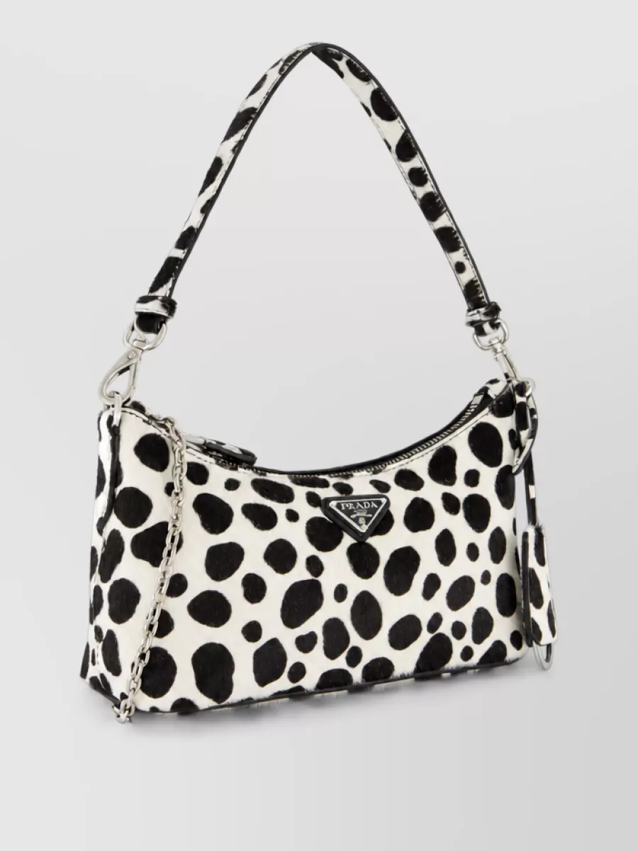 Prada Triangle Leather Clutch Bag