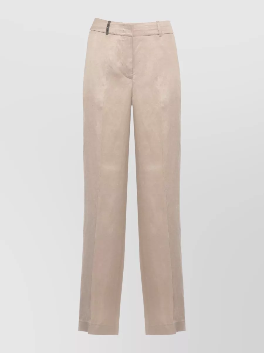 Peserico linen straight-leg trousers