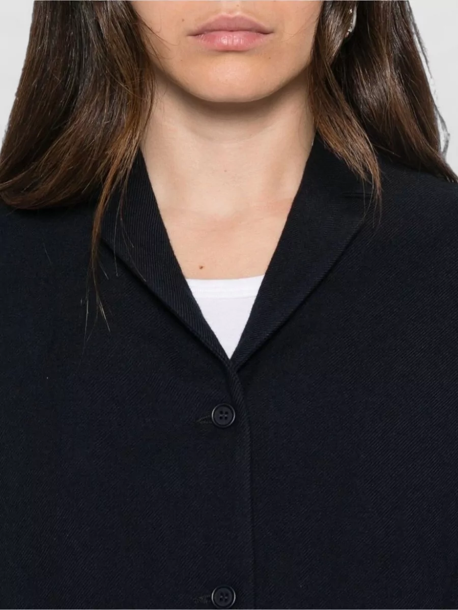 Apuntob Single-Breasted Wool And Cotton Coat
