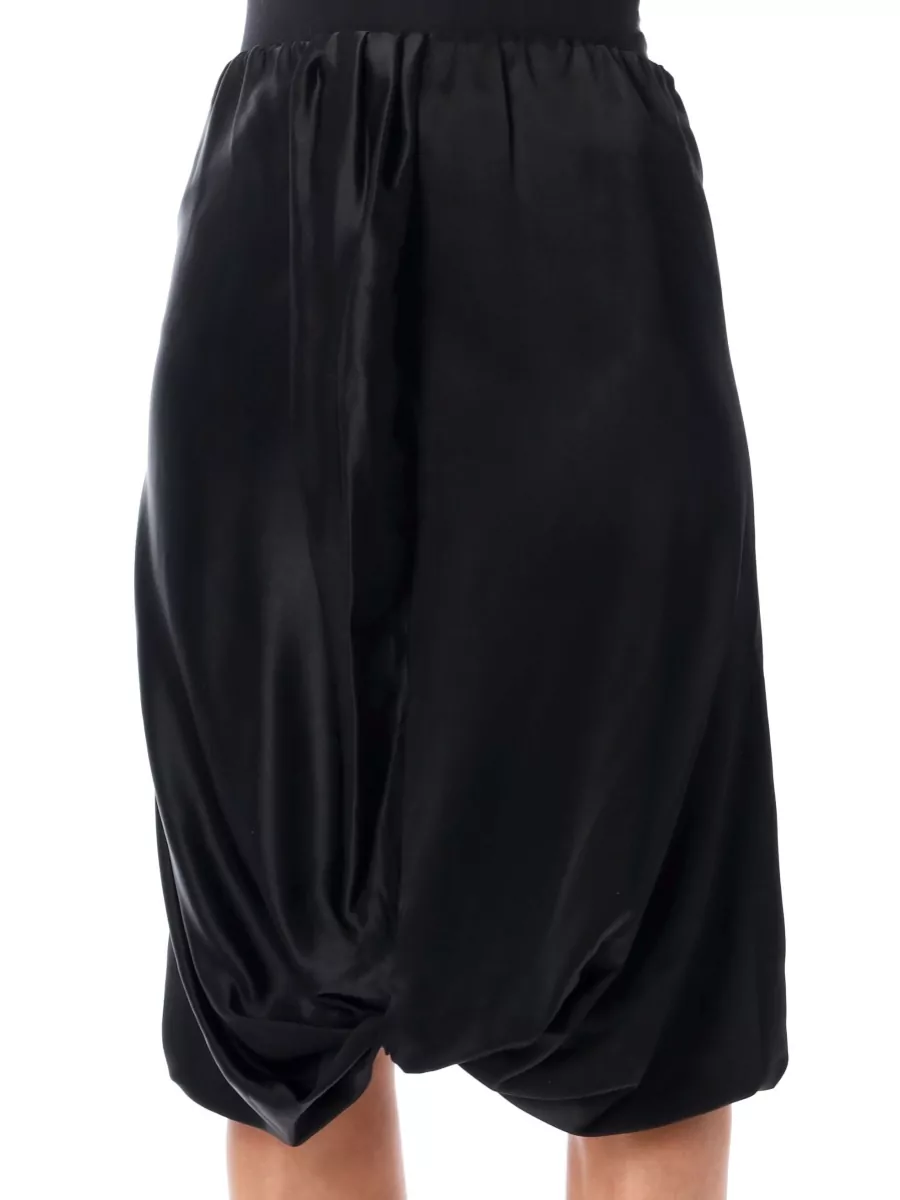 7 For All Mankind Satin Strapless Draped Mini Dress