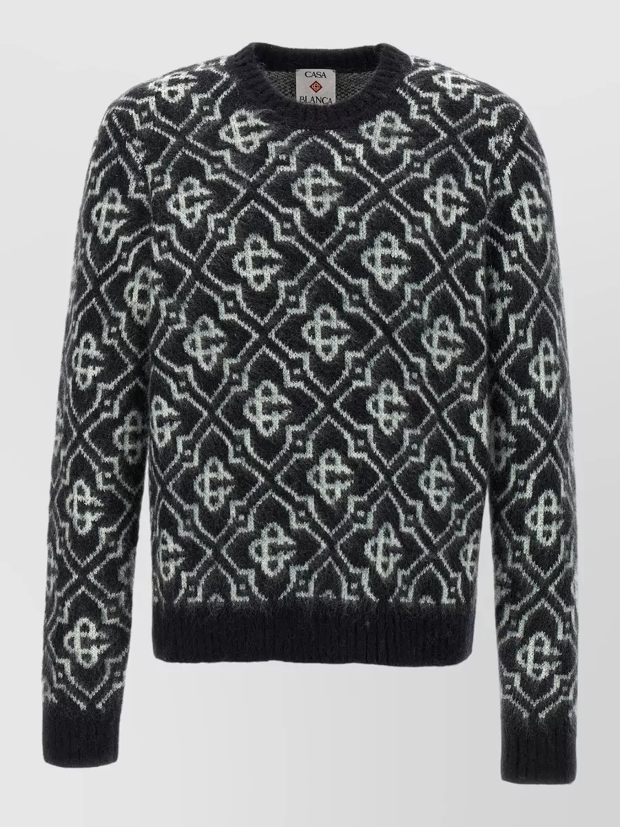 Casablanca Monogram crew neck long sleeve jumper