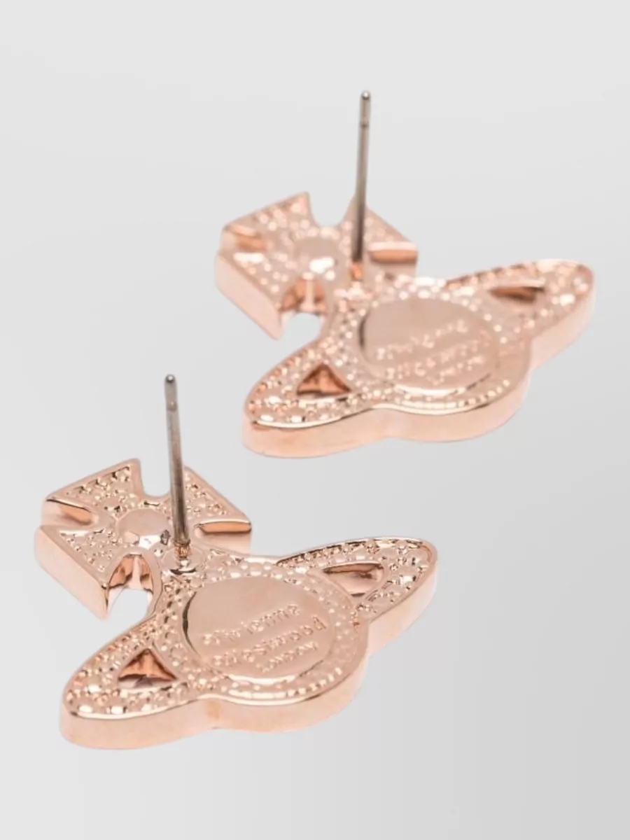 Vivienne Westwood Planet Stud Earrings Metal Finish Star Motif