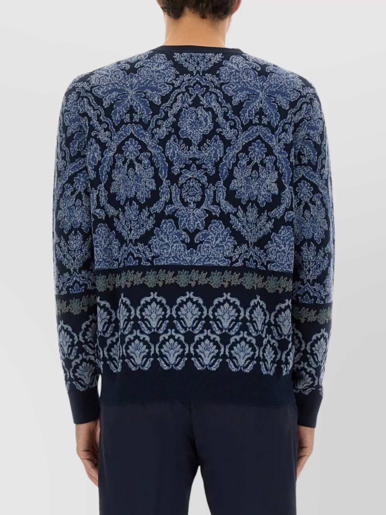 Etro Crew Neck Sweater Intricate Pattern