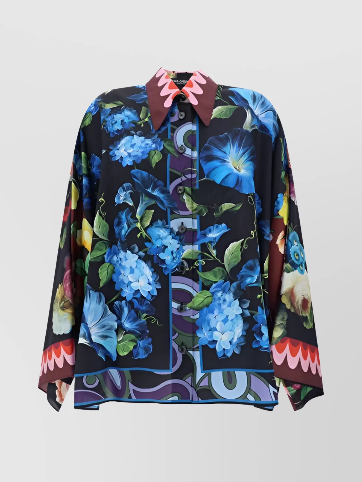 Shop Dolce & Gabbana Floral Graphic Print Shirt