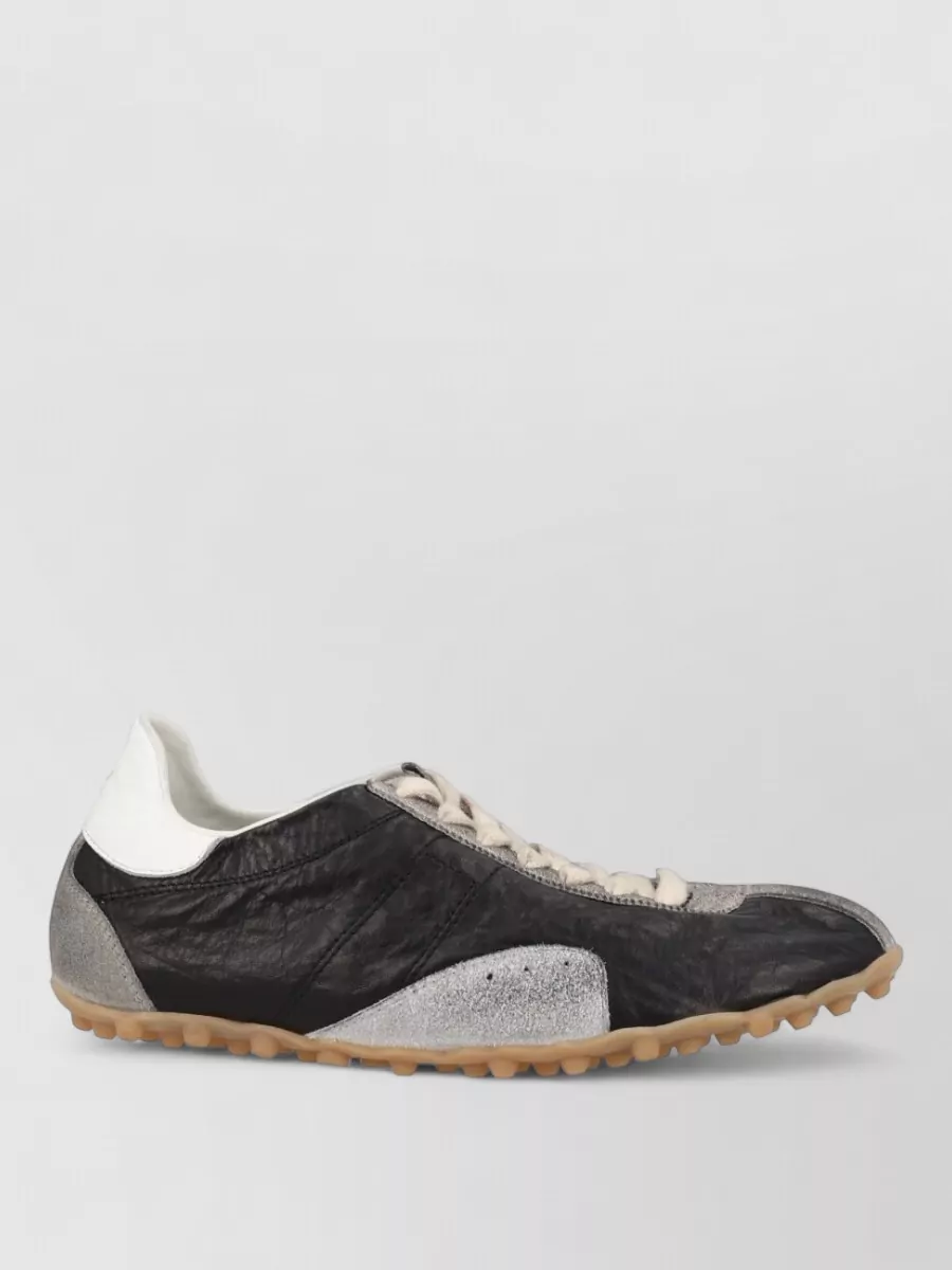 Maison Margiela Leather Low-Top Lace-Up Sneakers