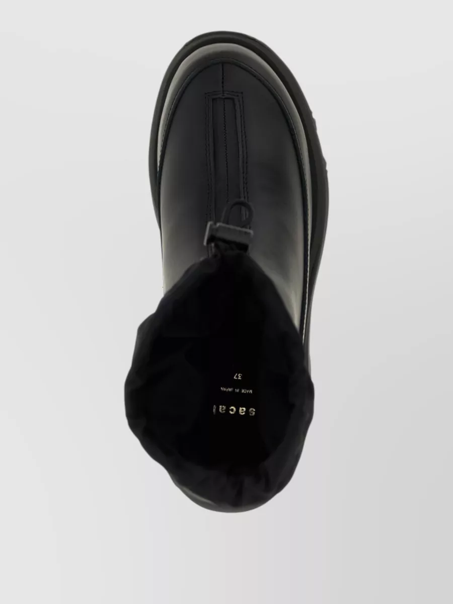 Sacai Nylon Zip Up Platform Ankle Boots