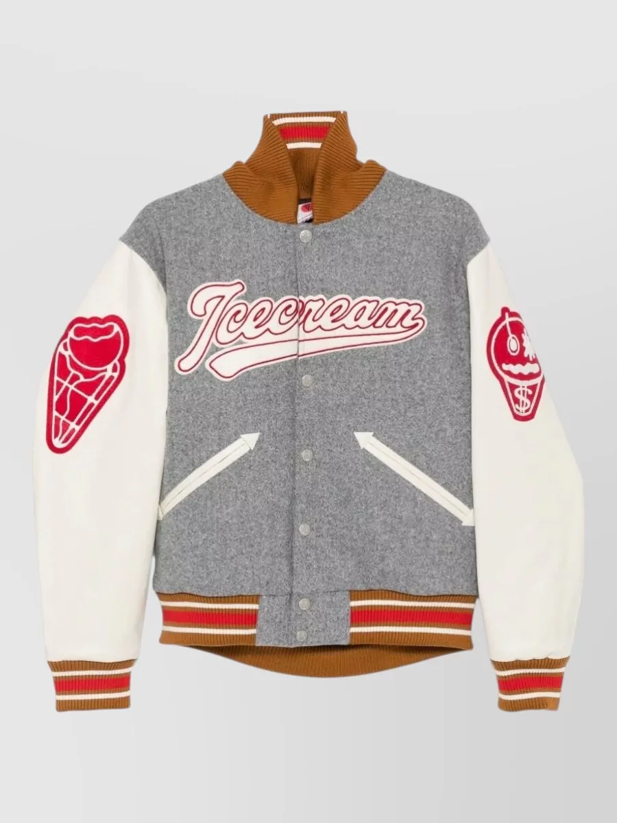 Icecream logo-print bomber jacket