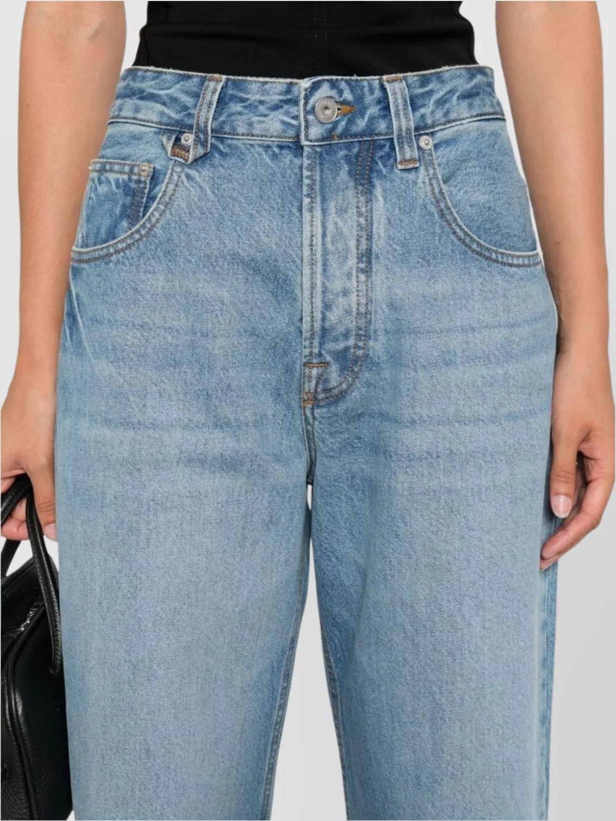 Jacquemus Wide Leg Denim Jeans With Belt Loops