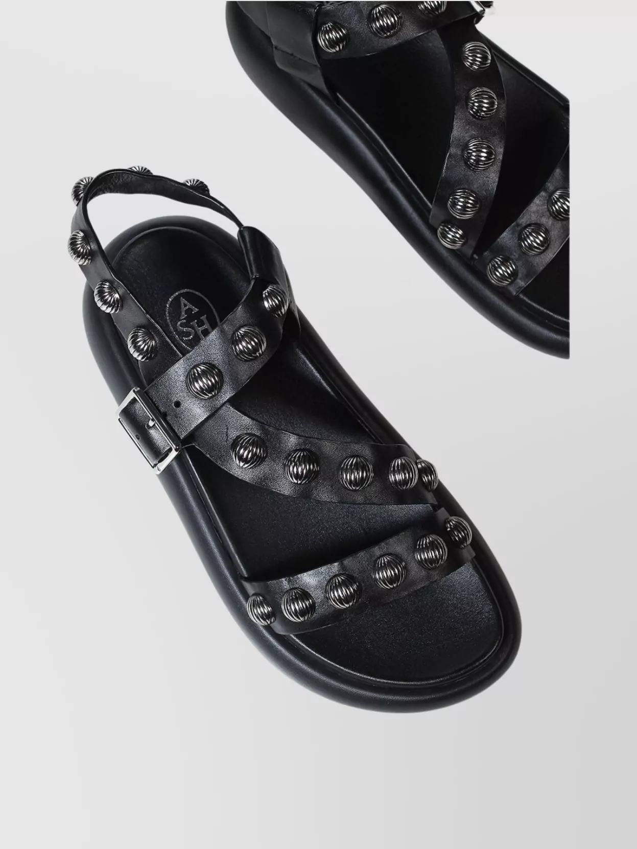 Ash Open Toe Studded Sandals Heel