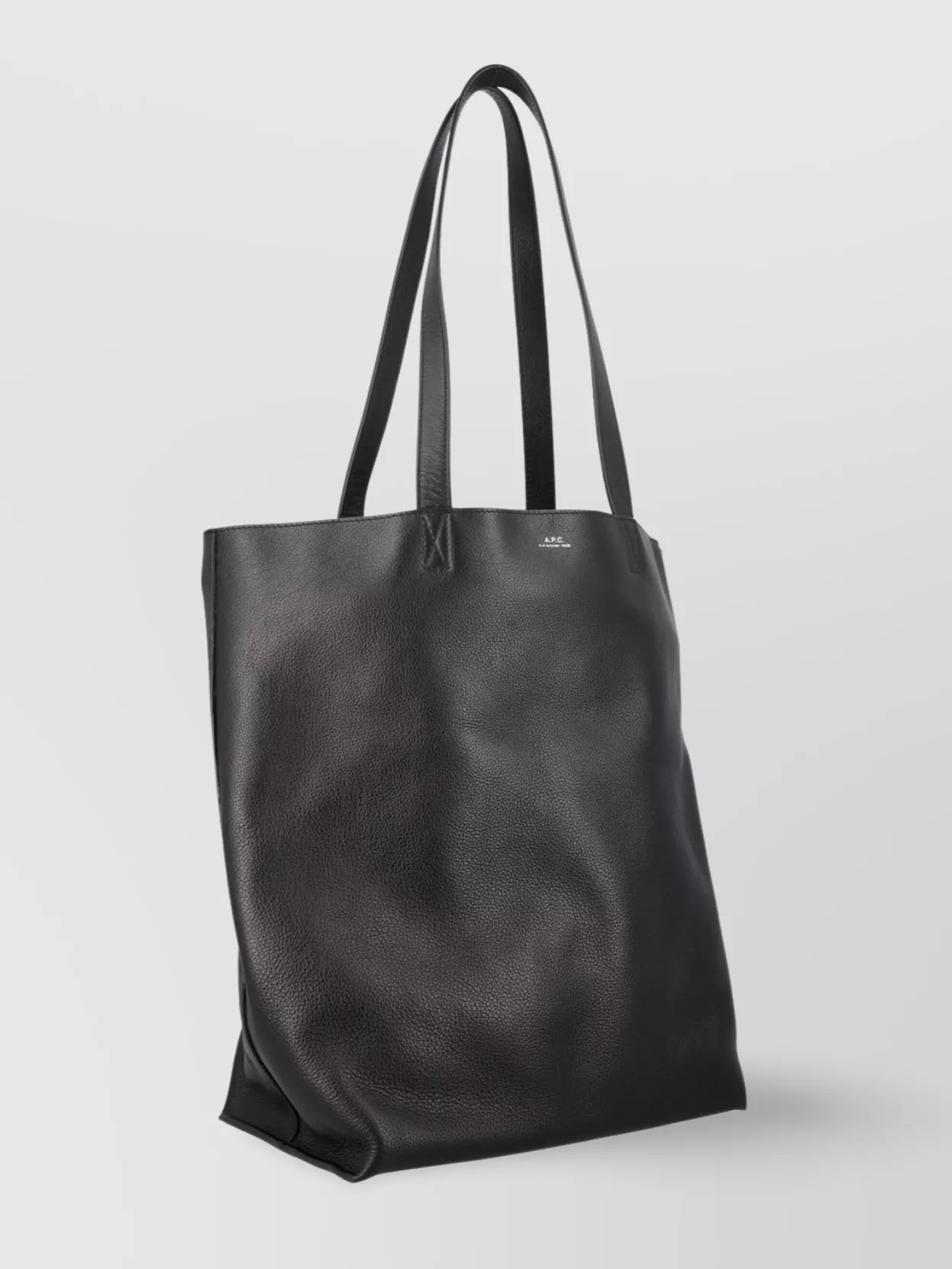 A.p.c. Maiko Leather Shopper Tote Bag Handles