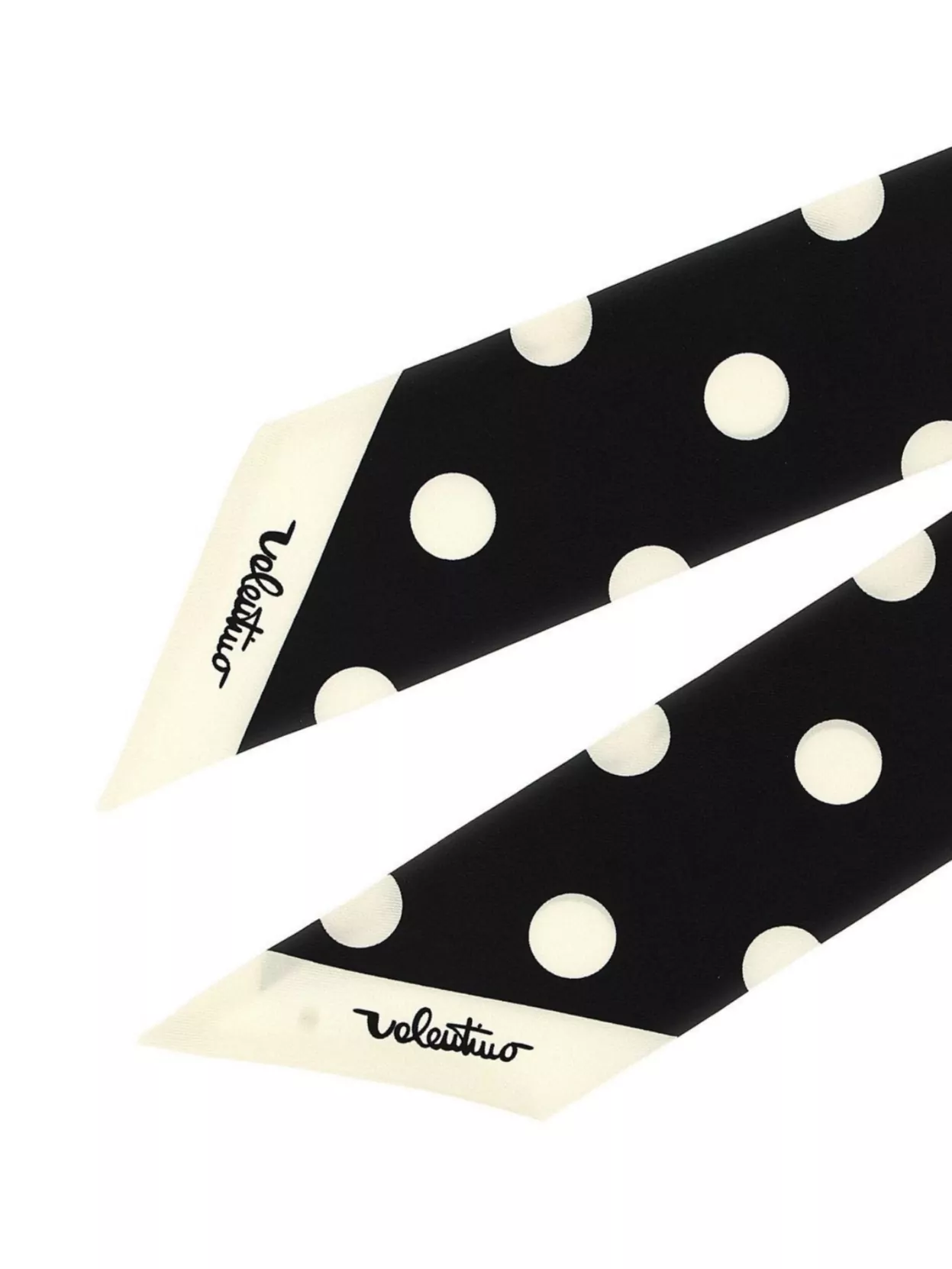 Valentino Garavani Slim Polka Dot Scarf With Contrast Edging