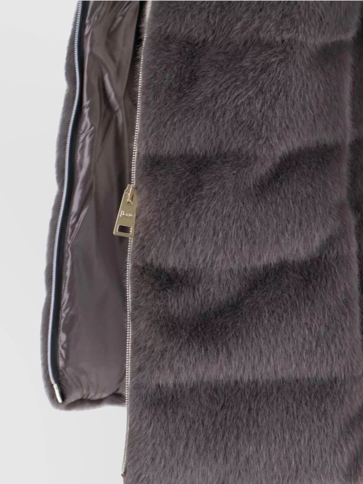 Herno Casual Faux Fur High Collar Jacket