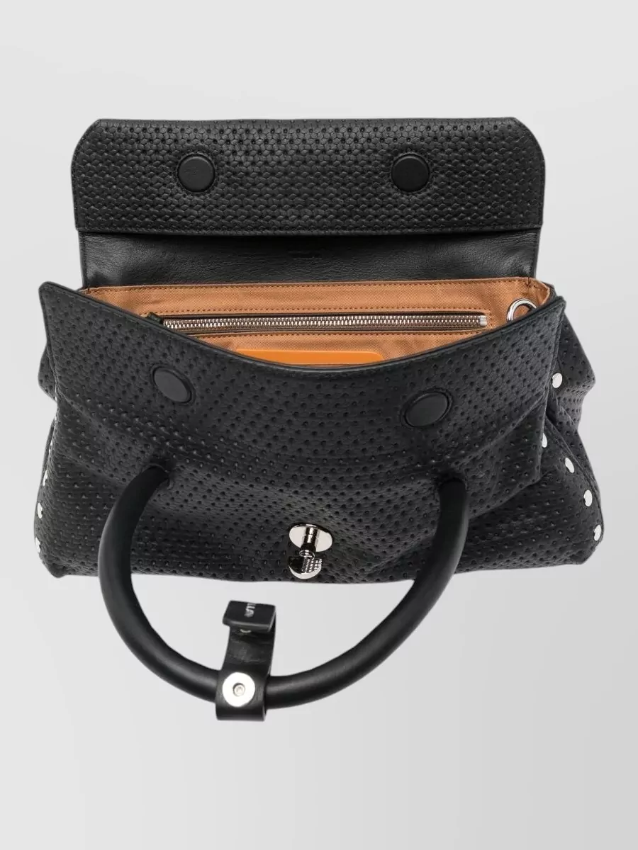 Zanellato Leather Top Handle Tote Bag