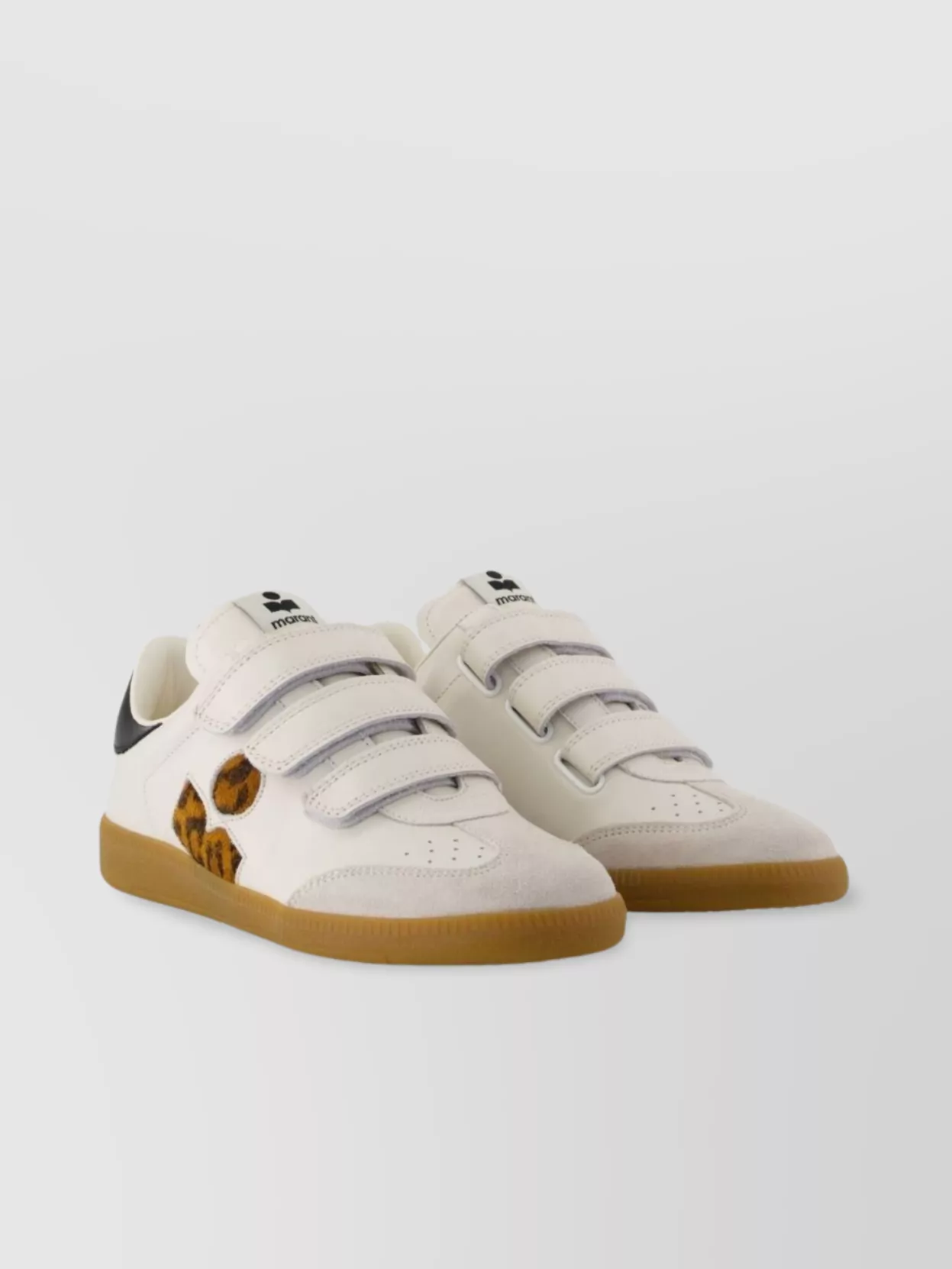 Isabel Marant Beth Gb Leopard-print Calfskin Sneakers