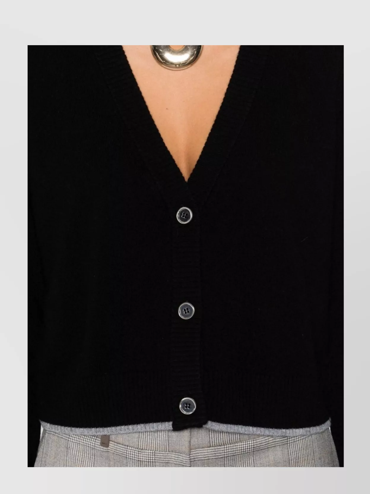 Pinko V-Neck Long Sleeve Knitwear Trim