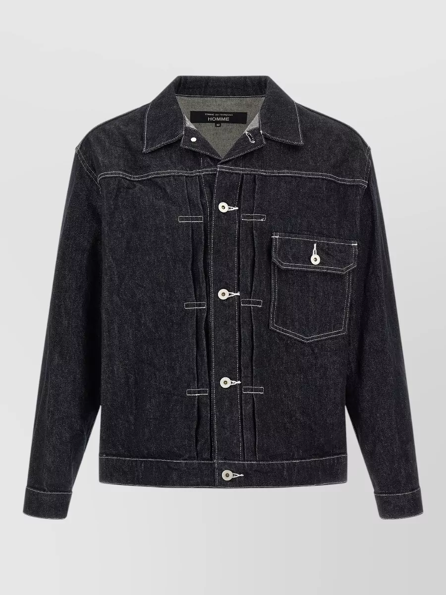 Comme des Garçons pleated denim jacket