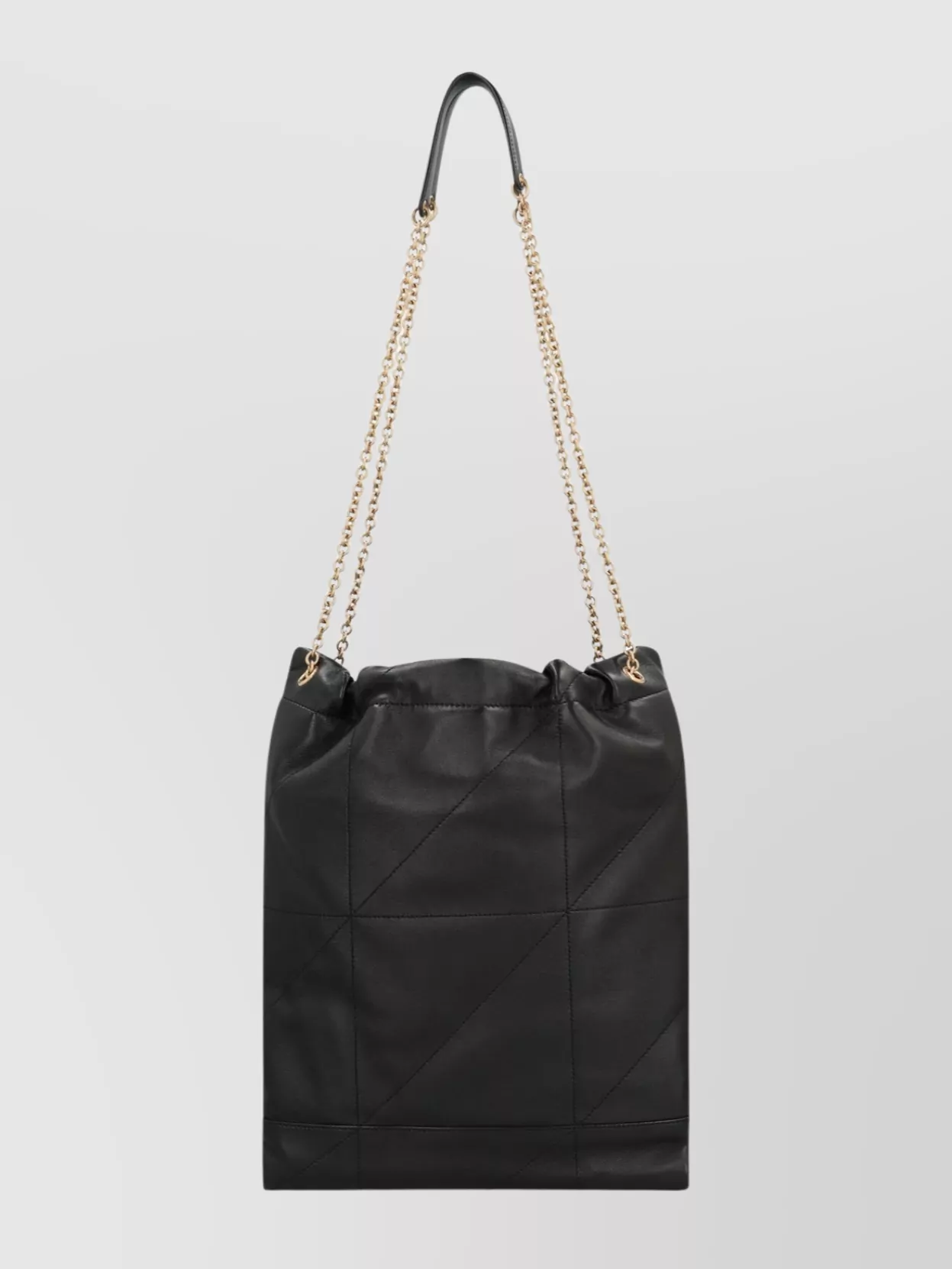 Saint Laurent Leather Shoulder Pouch Metal Strap