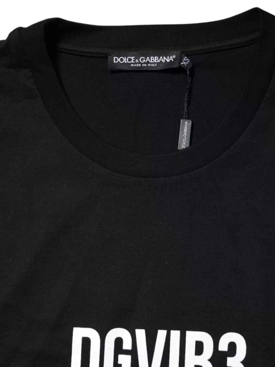 Dolce&Gabbana Cotton Logo Print Crew Neck T-Shirt