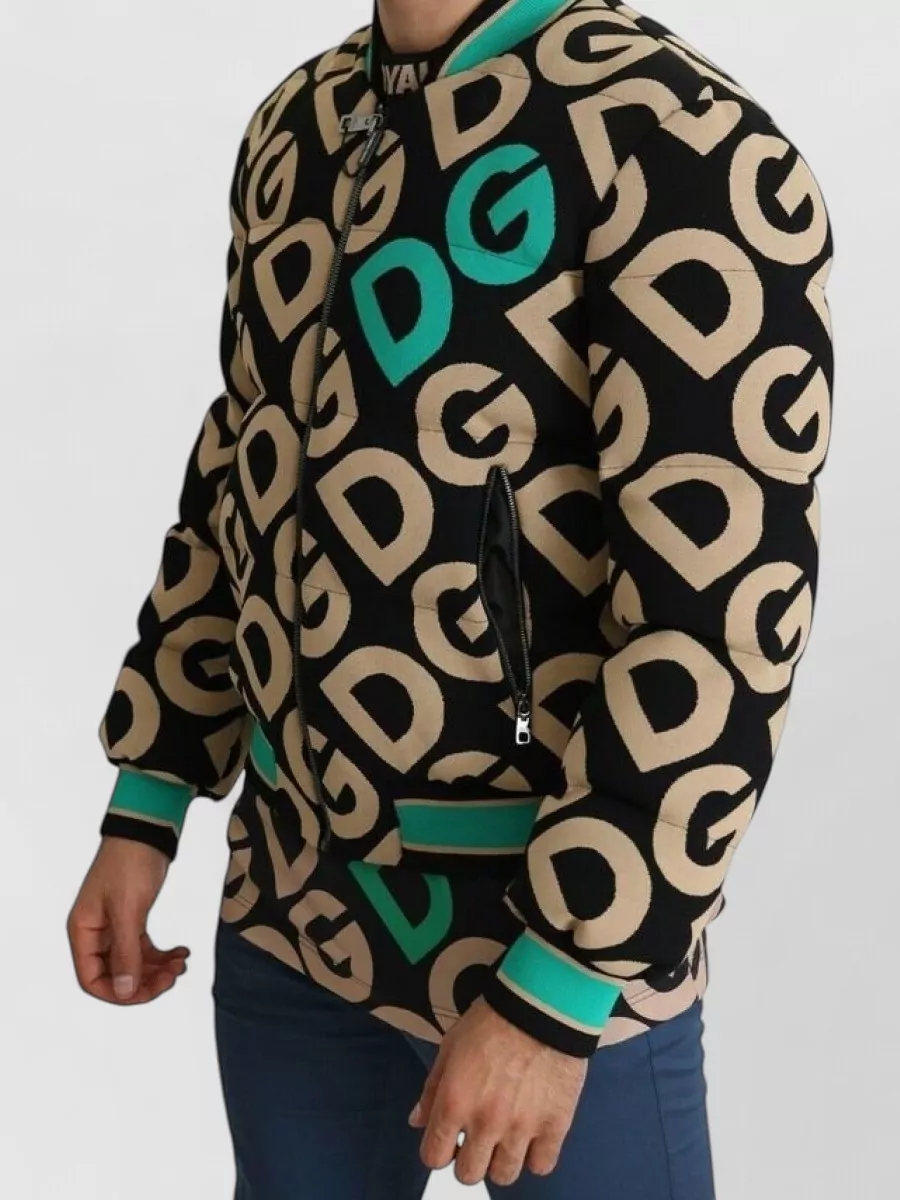 Dolce&Gabbana Logo Print Bomber Jacket
