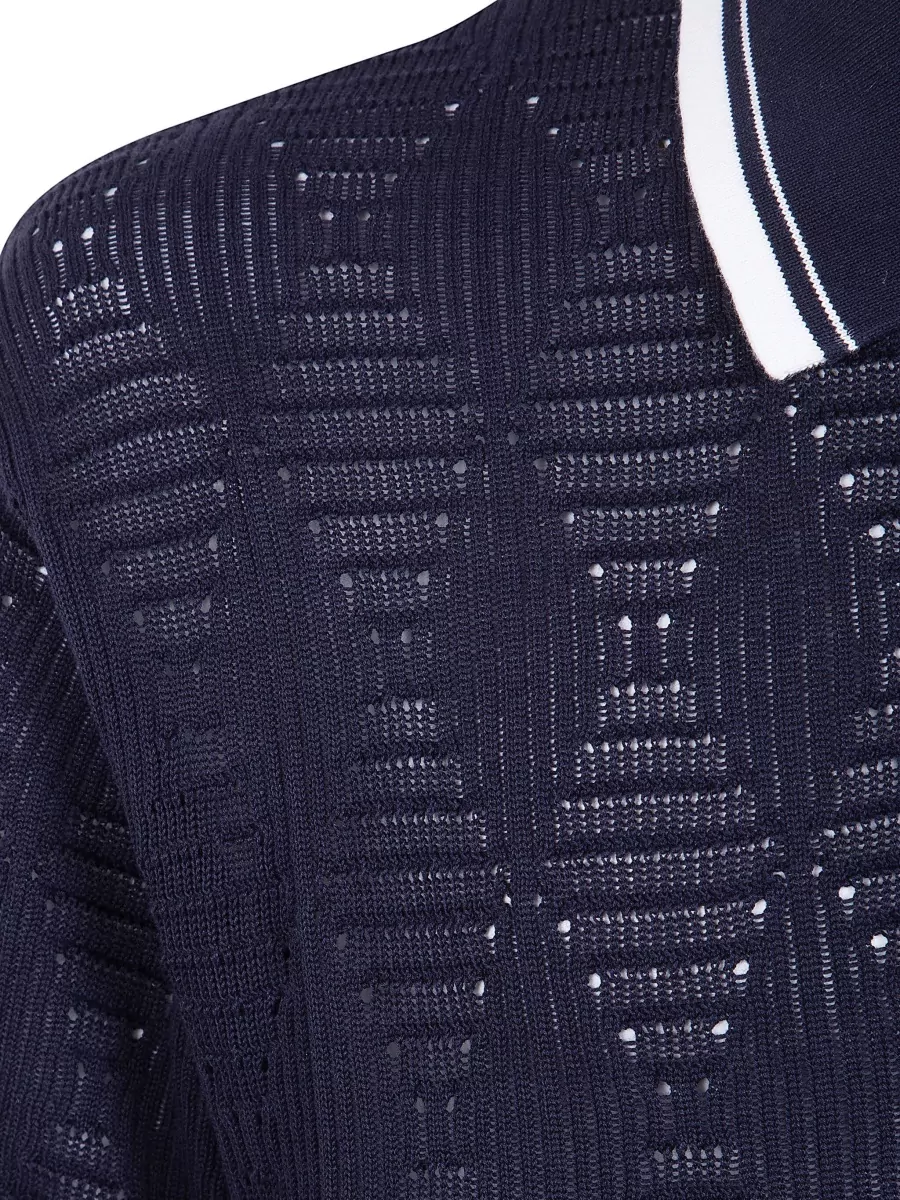 Laneus Cotton Knitted Polo Shirt