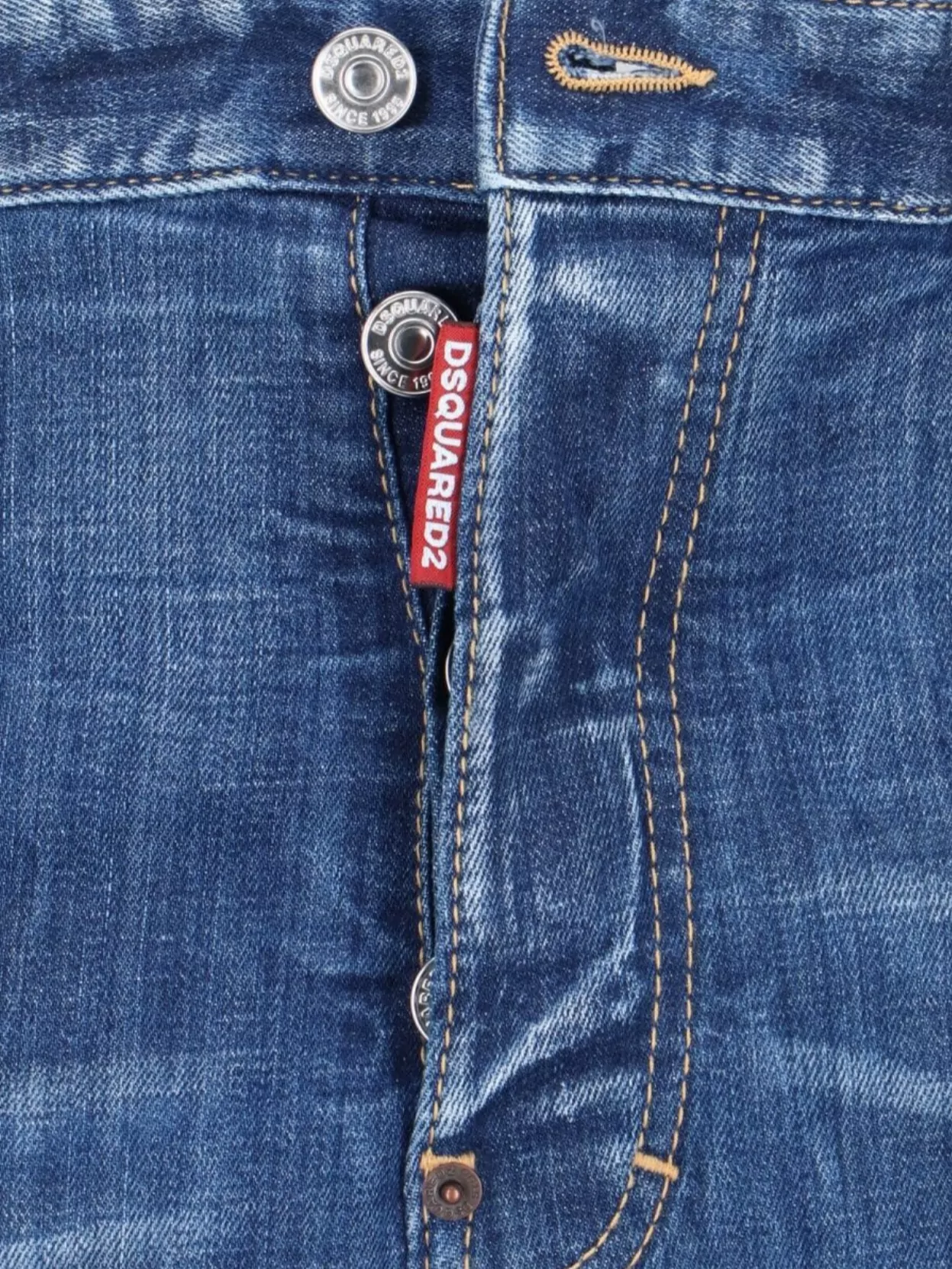 Shop Dsquared2 Straight Leg Trousers Distressed Detailing In Blue