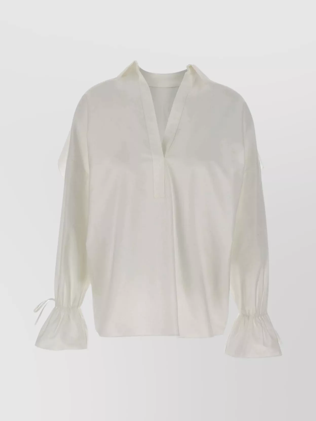Blumarine Cotton Poplin Shirt Flounce