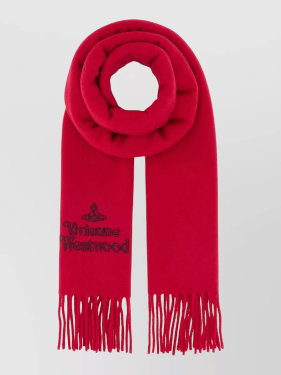 Vivienne Westwood Wool Logo-Embroidered Scarf