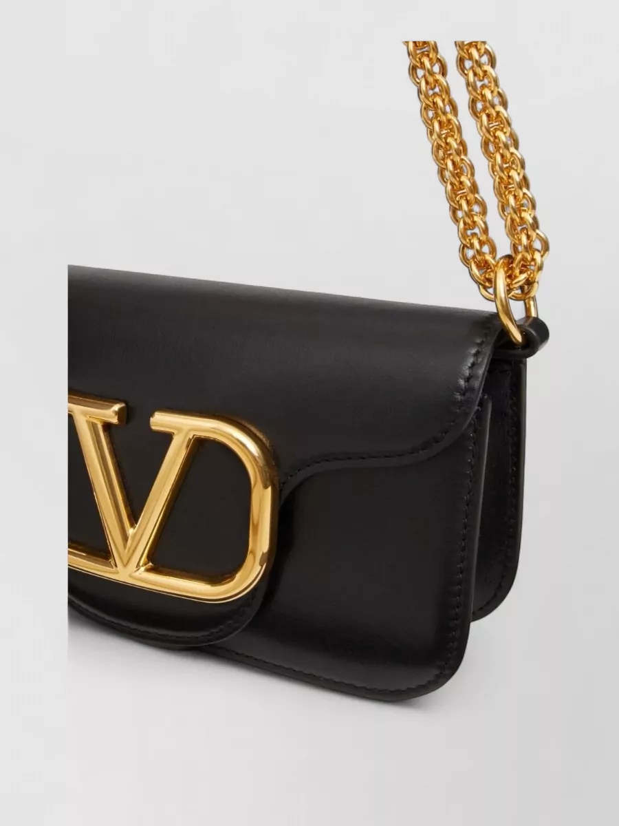 Valentino Garavani Locò Small Leather Clutch Bag