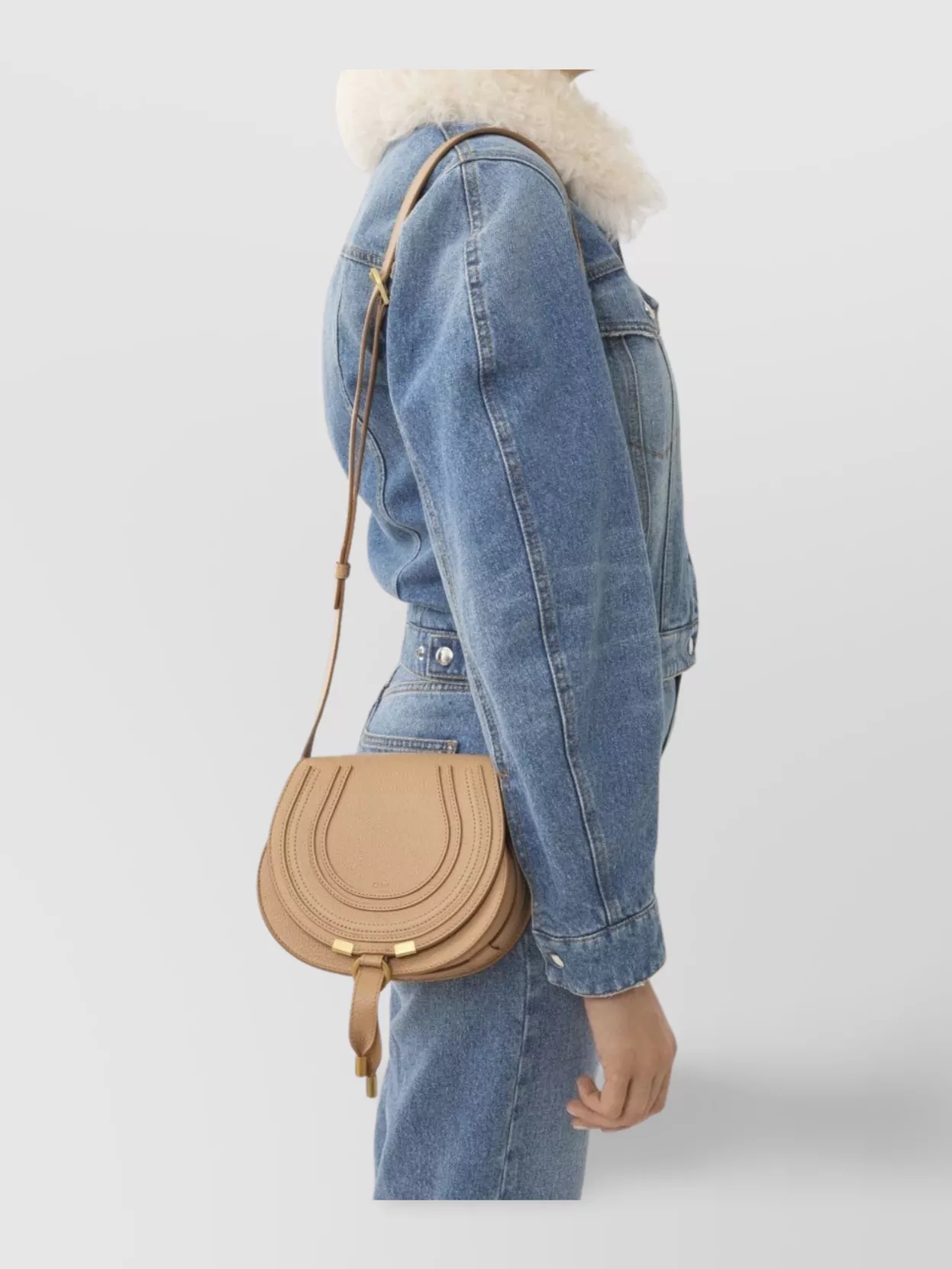 Chloé Adjustable Strap Small Leather Bag In Orange