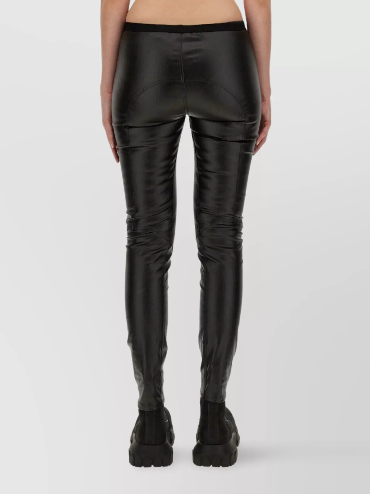 Shop Rick Owens Skinny Fit Leggings Shiny Finish