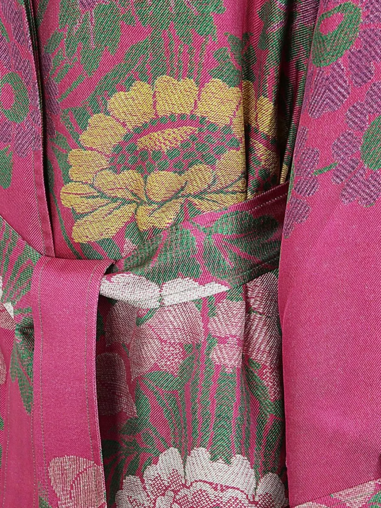 Pierre Louise Mascia Floral Print Double Breasted Coat