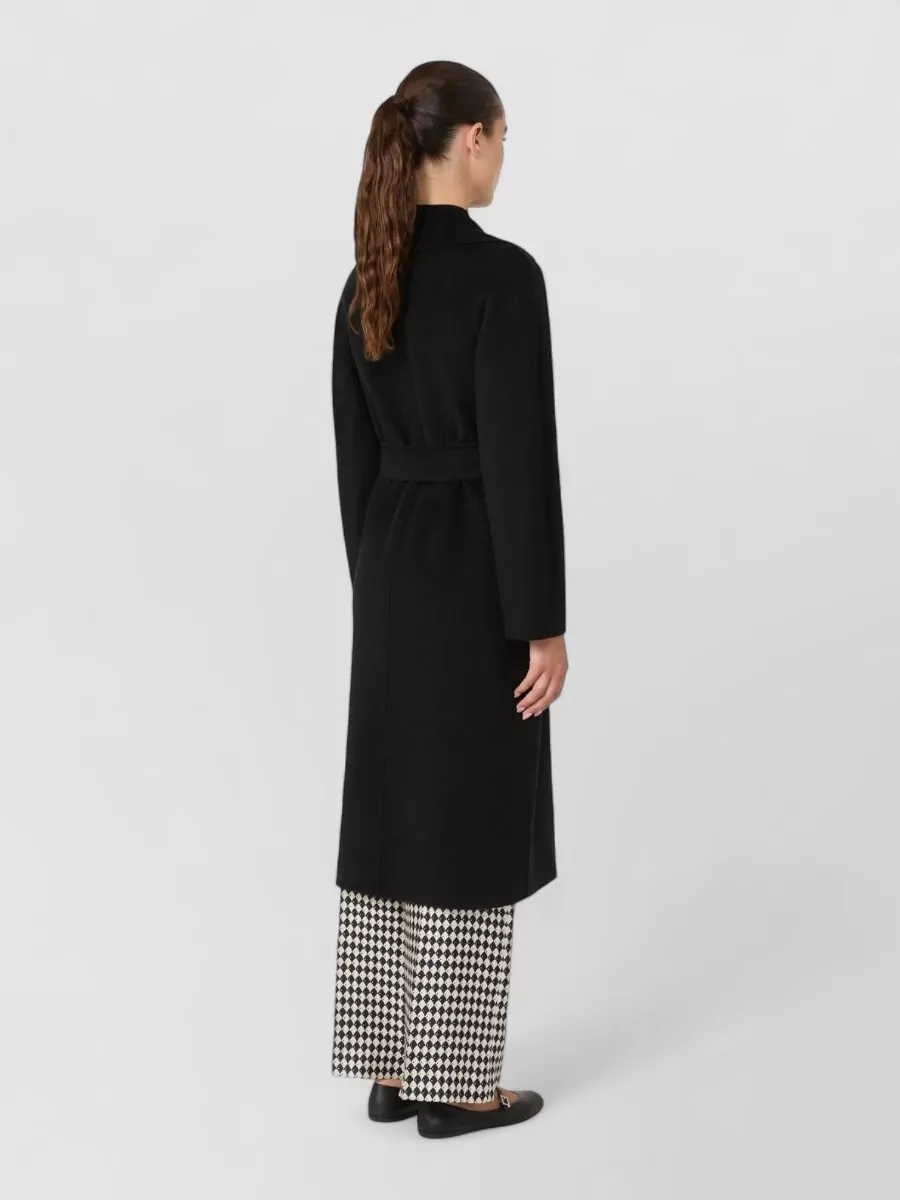 S Max Mara Wool Silk Cashmere Belted Coat
