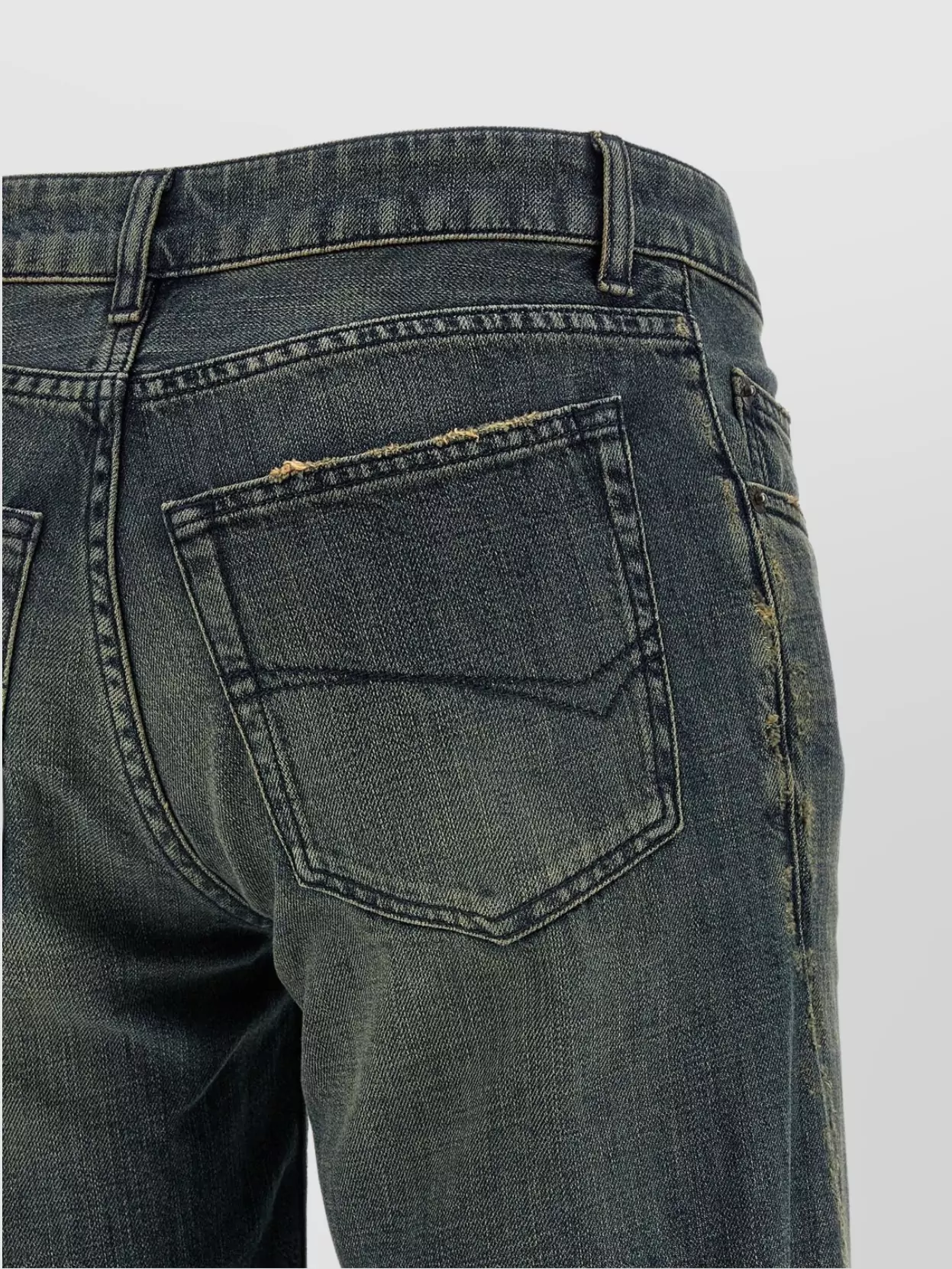 Balenciaga Wide Leg Jeans Featuring Belt Loops In Blue
