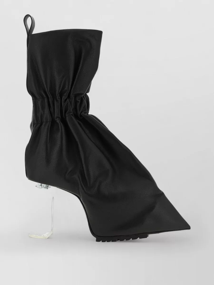Rick Owens leather cuffed ankle boots