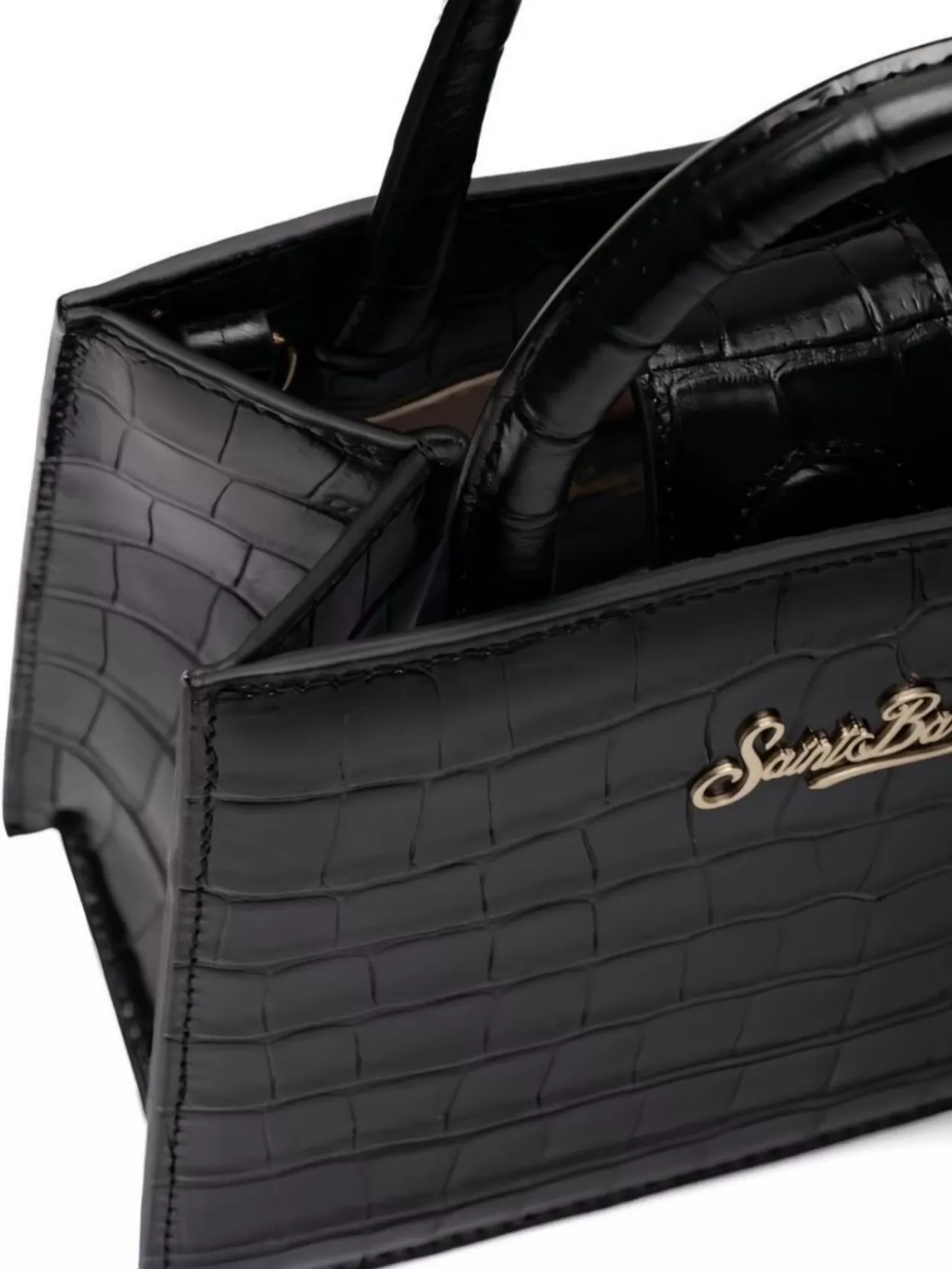 Mc2 Saint Barth Crocodile Texture Shoulder Bag Top Handle
