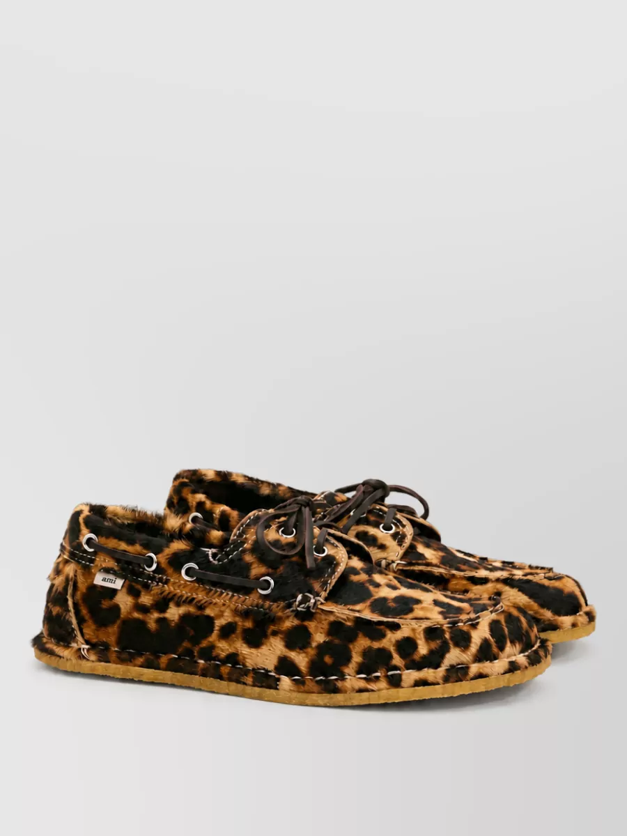 Ami Paris leather boat shoes
