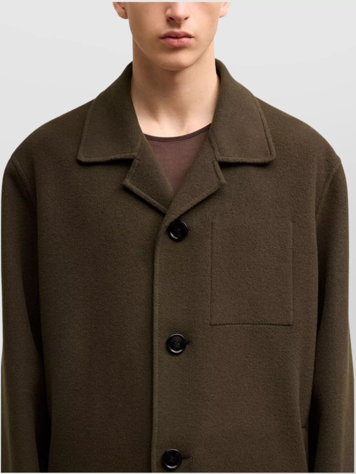 Ami Alexandre Mattiussi Ami Paris De Coeur Single-breasted Car Coat