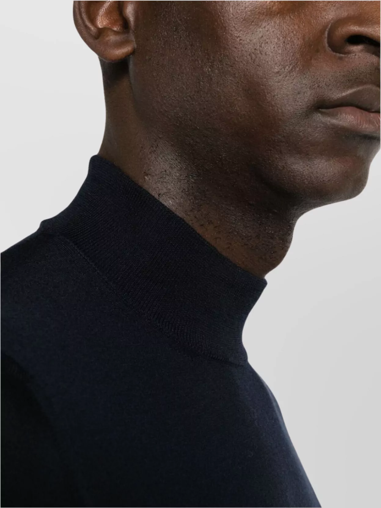 Drumohr Modern Turtleneck Sweater Ribbed Trim
